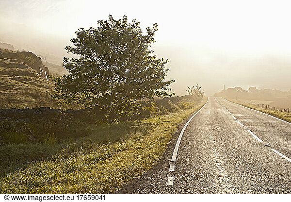 empty road at Snowdonia National Park