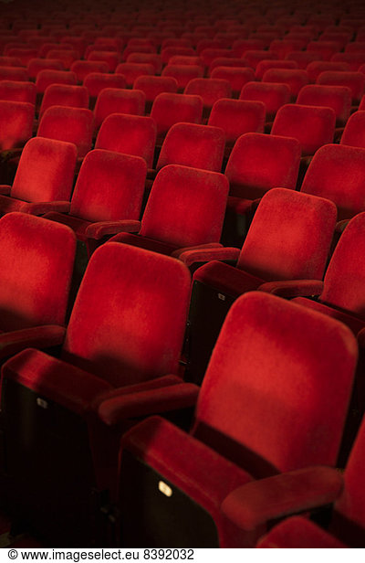Empty seats in theater auditorium