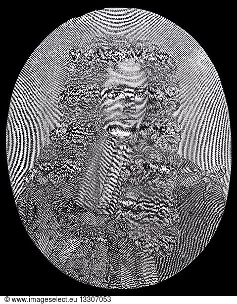 Engraved portrait of Prince George of Denmark