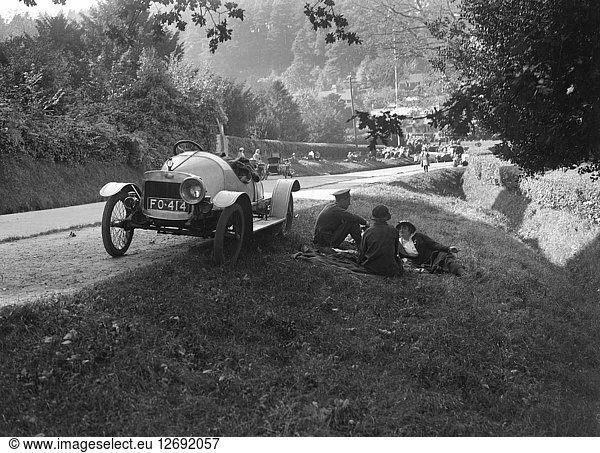 Enjoying a roadside picnic  GWK open 2-seater  c1920s. Artist: Bill Brunell.