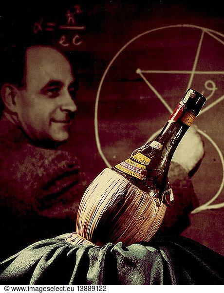 Enrico Fermi and CP-1 Chianti Bottle