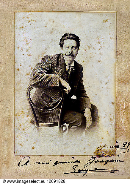 Enrique Granados (1867-1916)  Spanish musician  composer and pianist. Autographed photography.