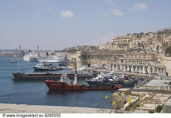 entfernt Valletta Hauptstadt Europa Boot Garten angeln Malta