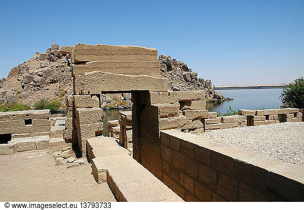 Entrance and embarkation point to the river Nile  Egypt. Ancient Egyptian. 30th Dynasty to Roman period  380 BC - 300 AD. Philae.