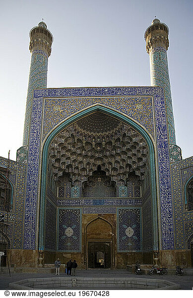Entrance to Imam Mosque in Esfahan  Iran.