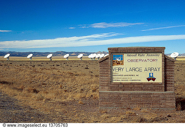 Entrance to the Very Large Array (VLA)  a radio astronomy observatory located on the Plains of San Augustin  New Mexico.