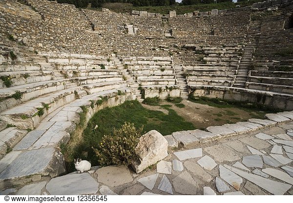 Ephesus Odeon (Bouleuterion) archaeological ruins Ephesus UNESCO World Heritage Site Selçuk Izmir Province Ionia Region Turkey Eurasia.