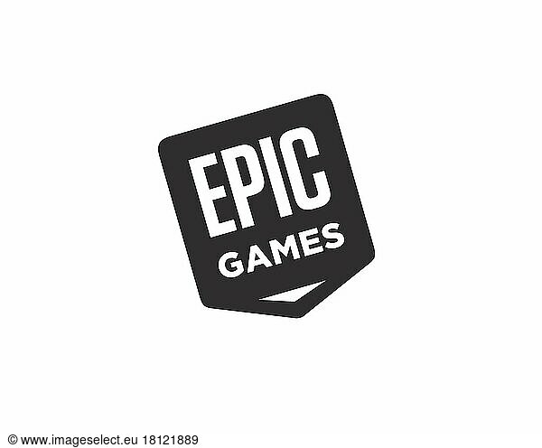 Epic Games  gedrehtes Logo  Weißer Hintergrund