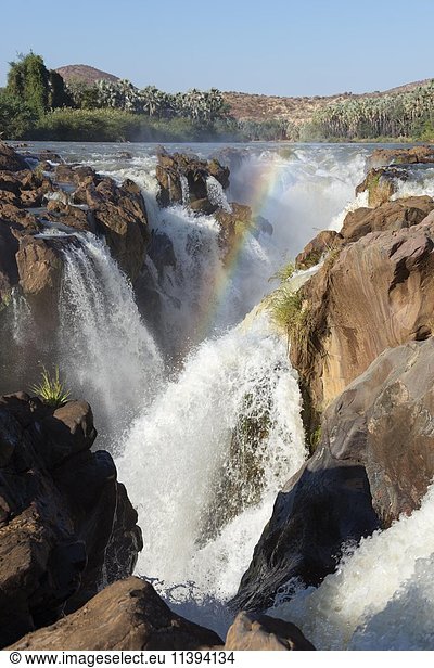 Epupa Wasserfälle  Fluss Kunene  Kaokoveld  Namibia  Afrika