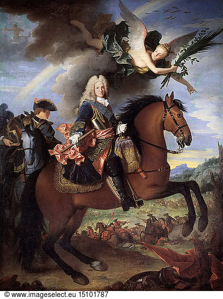 Equestrian Portrait of Philip V (1683-1746)  King of Spain  1723. Creator: Ranc  Jean (1674-1735).