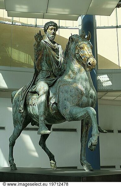 Equestrian statue of Marcus Aurelius  Capitoline Museums  Capitoline Hill  Rome  Lazio  Italy  Europe