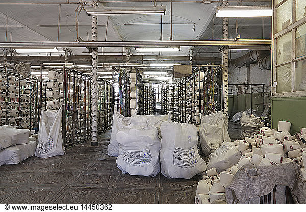 Equipment in textile factory