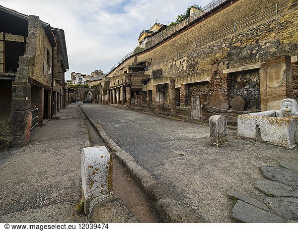 Ercolano Herculaneum Ausgrabungsstätte Golf von Neapel Kampanien Italien Europa