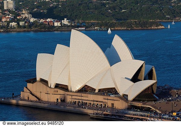 Erhöhte Ansicht Aufsicht Nachmittag Australien New South Wales Sydney Sydney Opera House