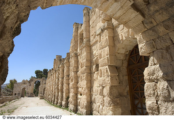 Erhaltene römische Stadt  Jerash  Jordan  Naher Osten