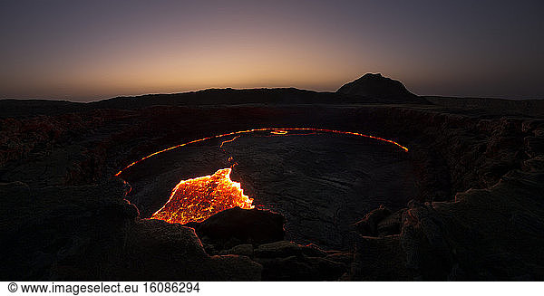 Erta Ale volcano at night  Great Rift valley  Afar region  Ethiopia