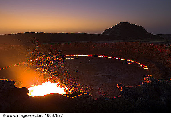 Erta Ale volcano at night  Great Rift valley  Afar region  Ethiopia
