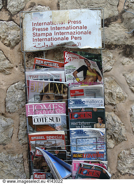 ESP  Spain  Balearic Islands  Mallorca : Selling of international press publications.
