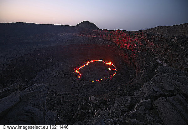 Ethiopia  Danakil  Lava flow from Erta Ale volcano