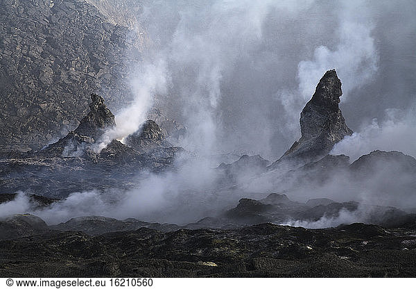 Ethiopia  Danakli desert  Erta Ale volcano  eruption