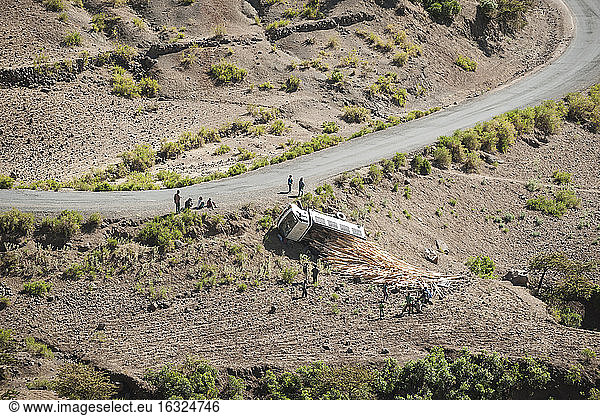 Ethiopia  Truck accident in the desert