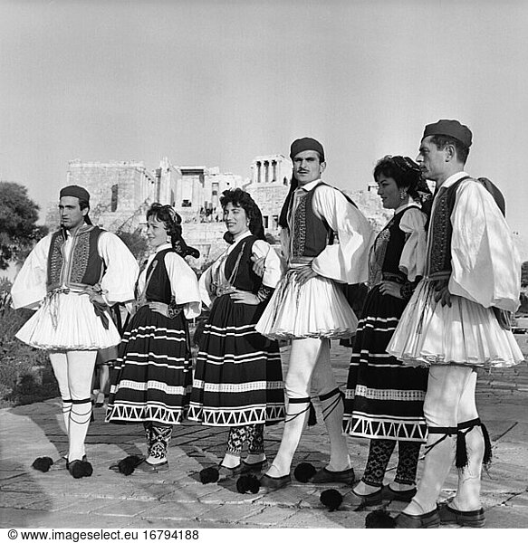 Ethnology / Greece. Folk group at a festival in Athens. Photo  no date (c. 1960).
