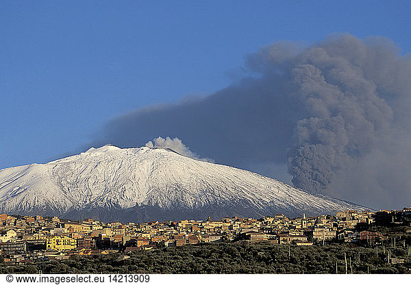 Etna eruption Etna eruption, Bronte, Sicily, Italy,2002 Bronte - Rights ...