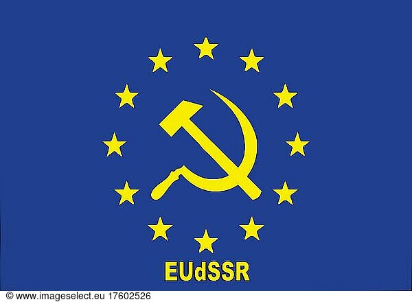 Europäische Union der Sozialistische Föderative Sowjetrepublik  eine Vision von Wladimir Putin als Illustration