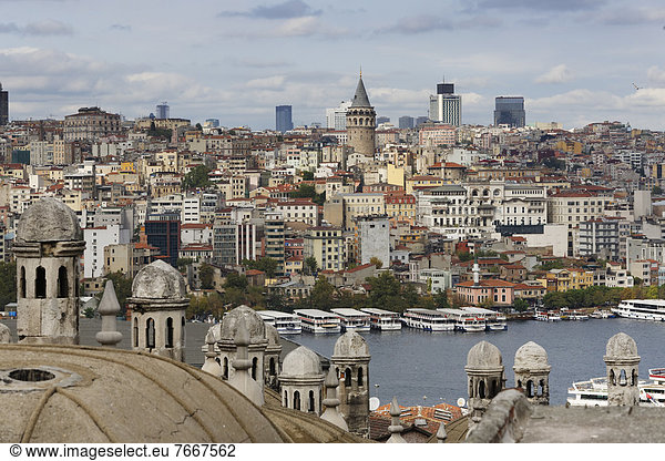 Europa Ansicht Türkei Goldenes Horn Istanbul Moschee