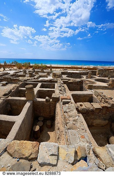 Europa Ausgrabungsstätte Playa de Bolonia Andalusien Cadiz Costa de la Luz Spanien
