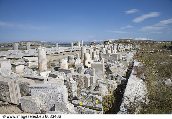 Europa Ausgrabungsstätte UNESCO-Welterbe Kykladen Griechenland Griechische Inseln