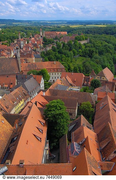 Europa Bayern Franken Deutschland Rothenburg ob der Tauber