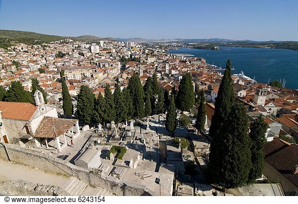 Europa  über  Stadt  Ansicht  Kroatien  Sibenik