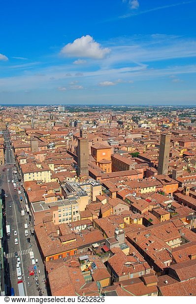 Europa Emilia-Romangna Luftbild Bologna Italien