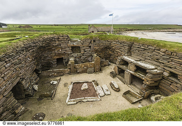 Europa Großbritannien Dorf graben gräbt grabend UNESCO-Welterbe alt Schottland Jahr