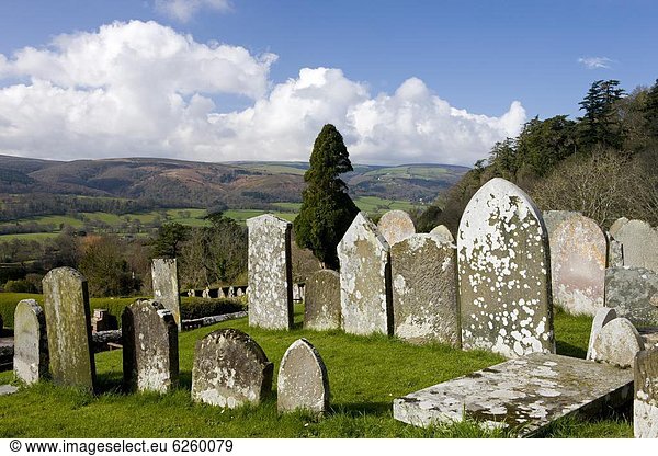 Europa  Großbritannien  Kirche  Ansicht  Friedhof  England  Somerset
