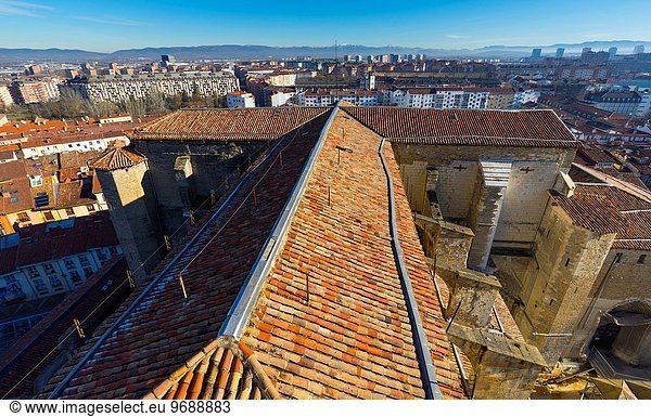 Europa Kathedrale Ansicht Alava Spanien Baskenland