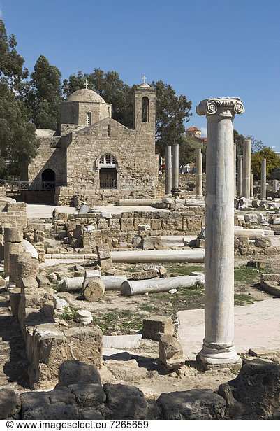 Europa  Kirche  Säule  früh  UNESCO-Welterbe  Basilika  Christ  Zypern