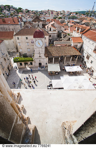 Europa sehen Kathedrale Quadrat Quadrate quadratisch quadratisches quadratischer UNESCO-Welterbe Kroatien Lawrence Trogir
