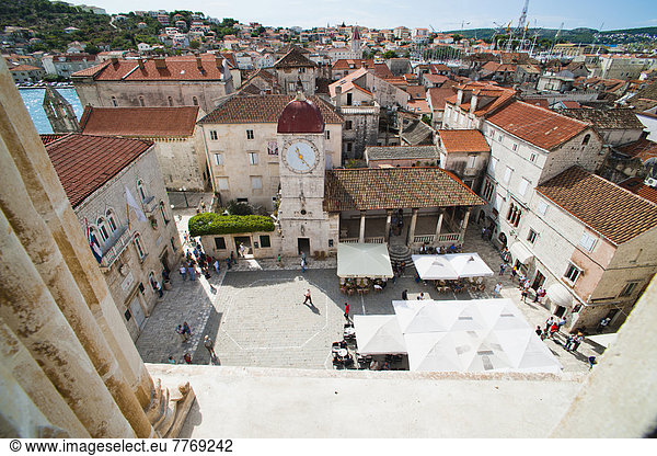 Europa  sehen  Kathedrale  Quadrat  Quadrate  quadratisch  quadratisches  quadratischer  UNESCO-Welterbe  Kroatien  Lawrence  Trogir