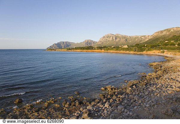 Europa Sonnenuntergang Mütze Küste Ansicht Mallorca vorwärts Balearen Balearische Inseln Spanien