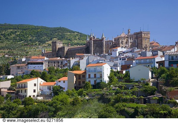 Europa  Tal  Dorf  Ansicht  Natürlichkeit  Caceres  Extremadura  Spanien