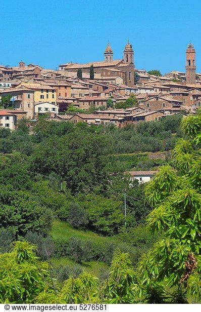 Europa UNESCO-Welterbe Italien Montalcino Toskana