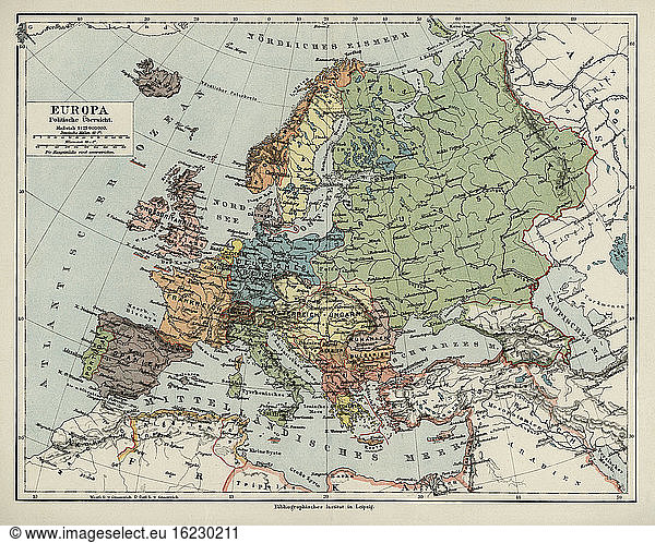 Europe / Political map / 1900 Europe / Political map / 1900,19TH,2ND,A ...