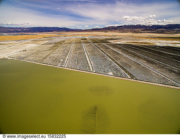 Evaporation Ponds in Owens Valley