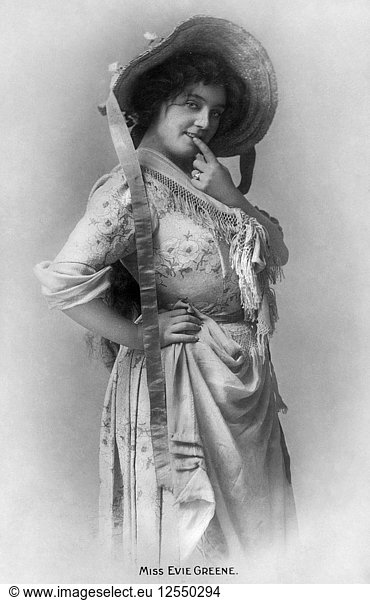 Evie Greene (1876-1917)  englische Schauspielerin  1905.Künstler: Reinhold Thiele