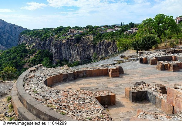 Excavation in the Hellenistic sun temple of Garni  Kotayk Province  Armenia  Caucasus  Middle East  Asia.