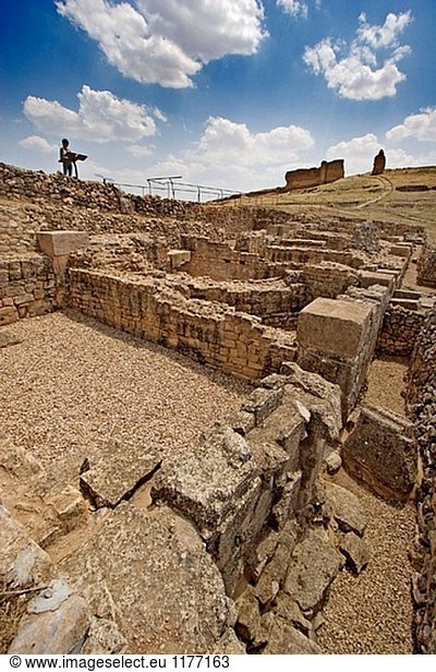 Exedra  Ruinen Roman von Valeria. Cuenca Provinz Castilla-La Mancha  Spanien