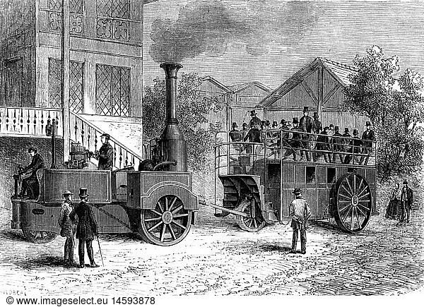 exhibitions  world exposition  Paris  1.4.1867 - 31.12.1867  steam engine  wood engraving after drawing by Gaildrau  1867  Exposition Universelle  Expo  international exhibition  technics  machine  transport / transportation  people  visitors  France  2nd Empire  19th century  historic  historical
