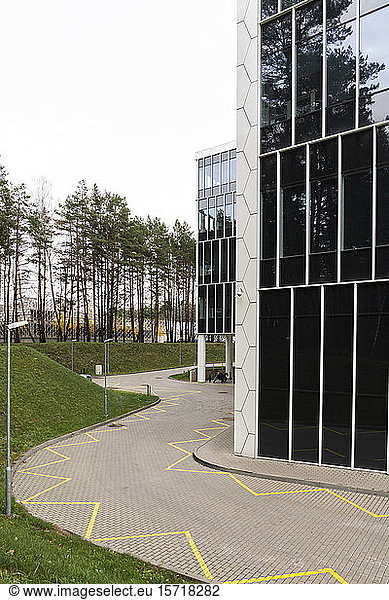 Exterior of a modern building  Vilnius  Lithuania